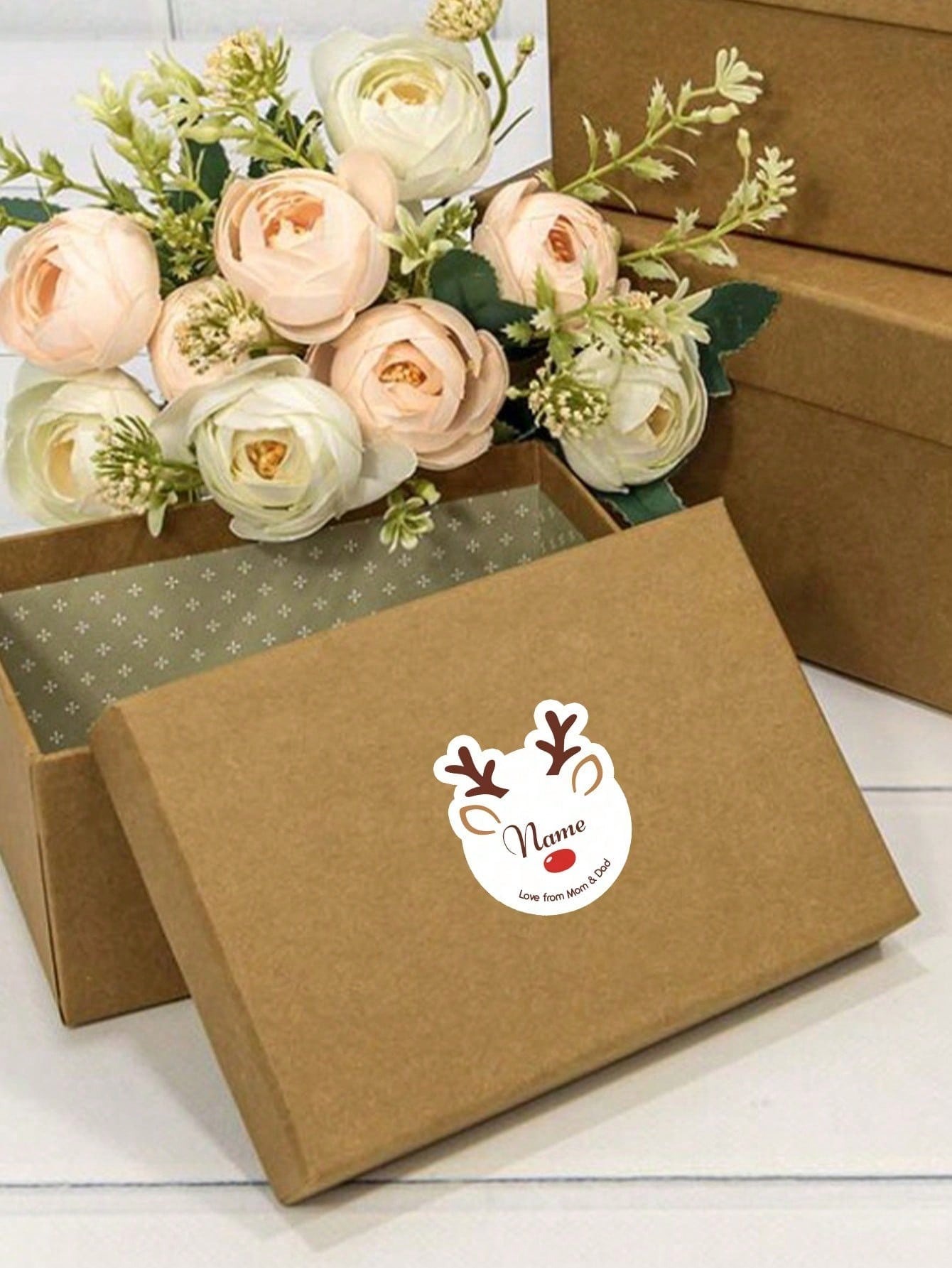 Personalized Christmas Stickers, Custom Name Label Stickers, Christmas Decorations